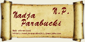 Nadja Parabucki vizit kartica